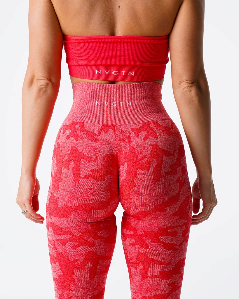 NVGTN Camo Seamless Leggings Candy Apple | 89053GIPF