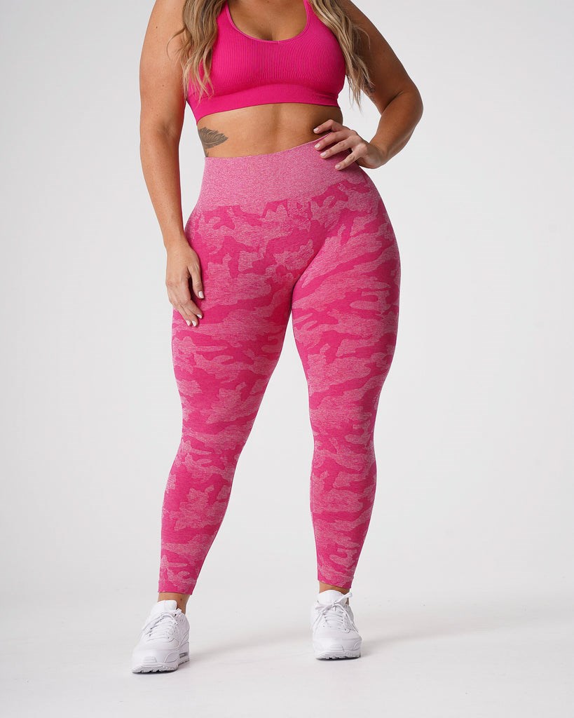 NVGTN Camo Seamless Leggings Fucsia | 02635VTIM