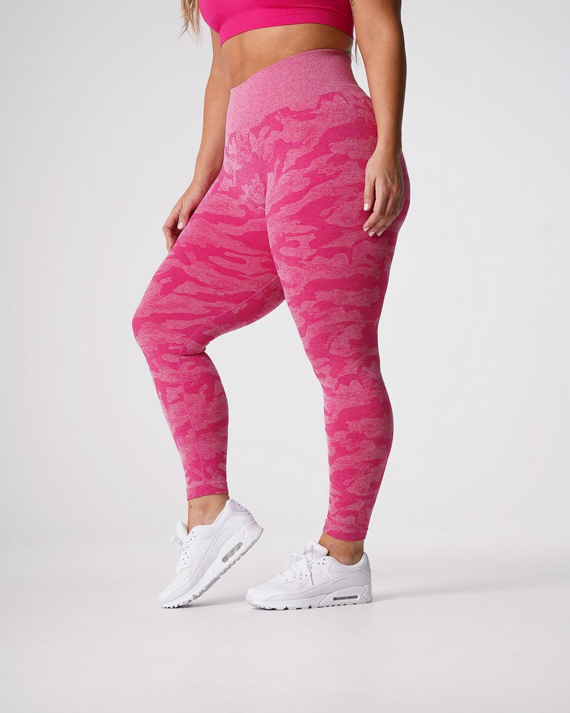 NVGTN Camo Seamless Leggings Fucsia | 02635VTIM