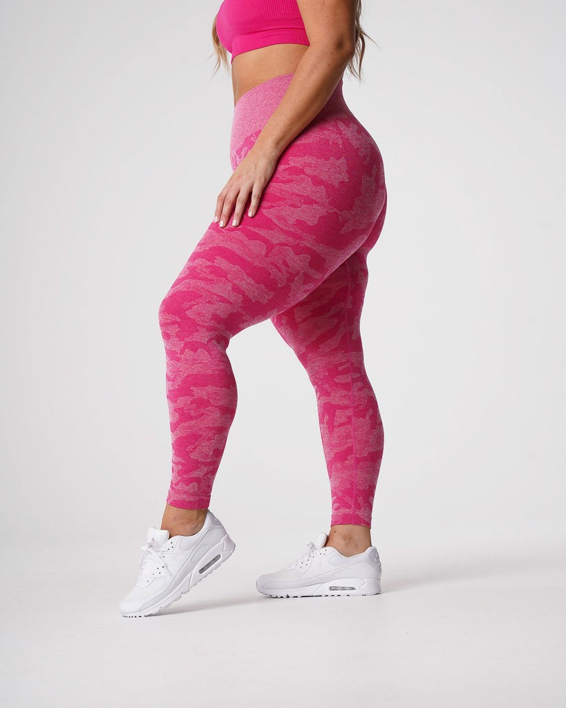 NVGTN Camo Seamless Leggings Fucsia | 02635VTIM