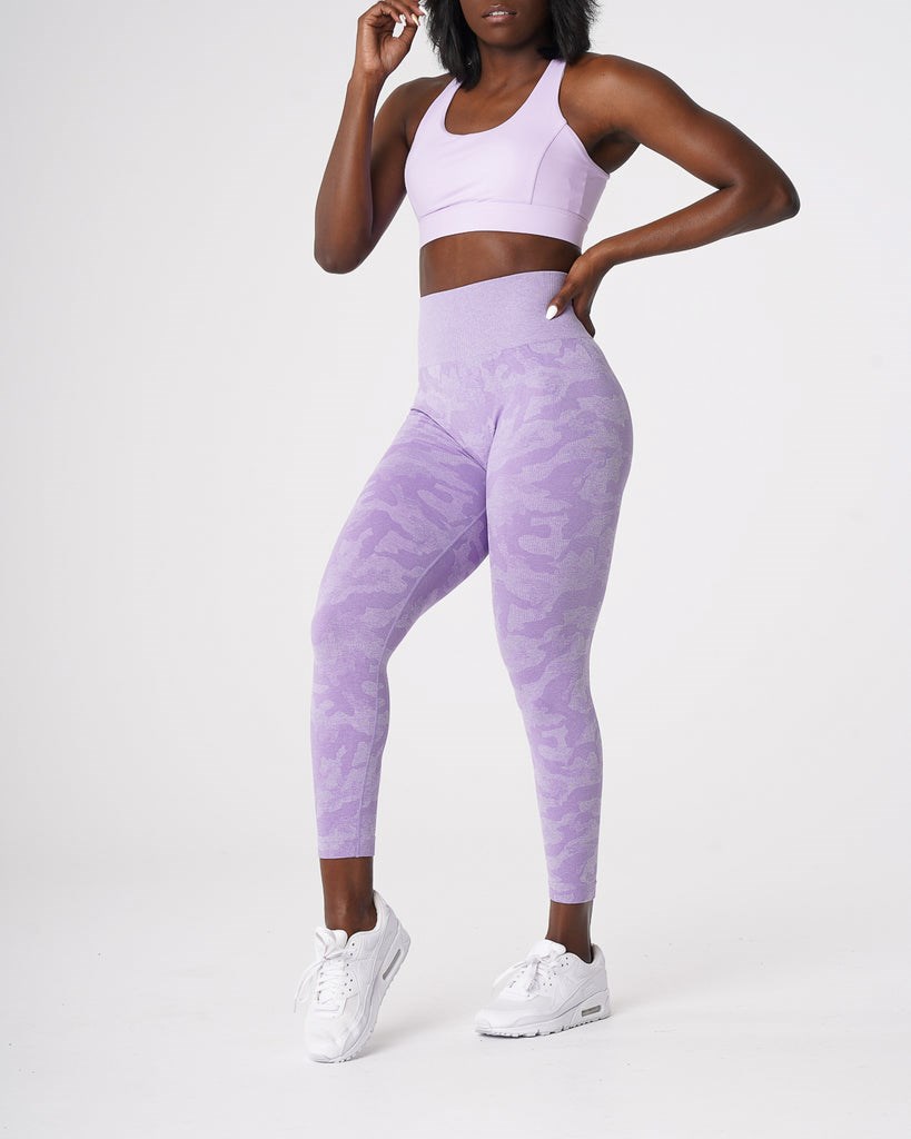 NVGTN Camo Seamless Leggings Lilac | 60425MHYQ