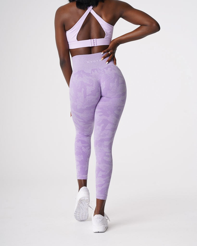 NVGTN Camo Seamless Leggings Lilac | 60425MHYQ