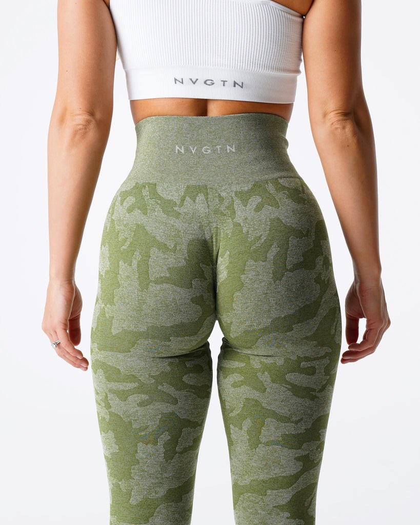 NVGTN Camo Seamless Leggings Meadow | 96857FESR