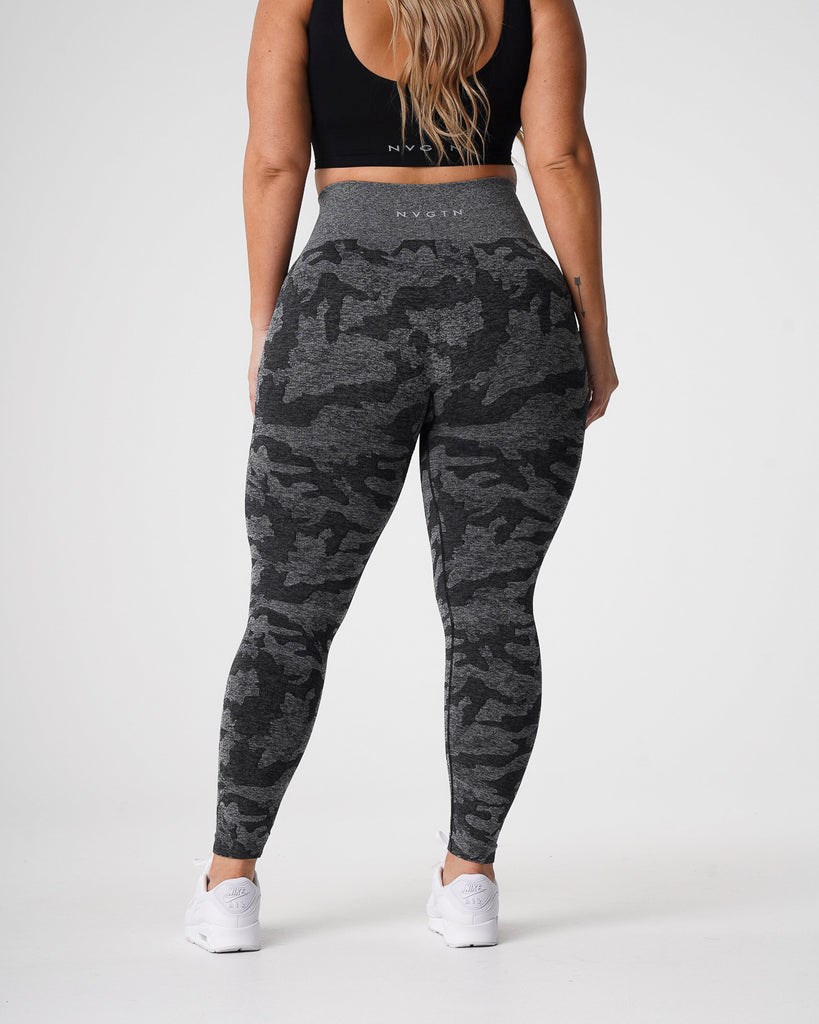 NVGTN Camo Seamless Leggings Negros | 47805GDHF