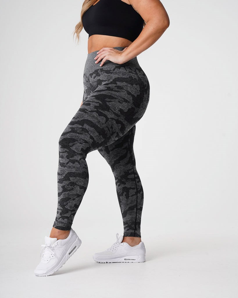 NVGTN Camo Seamless Leggings Negros | 47805GDHF