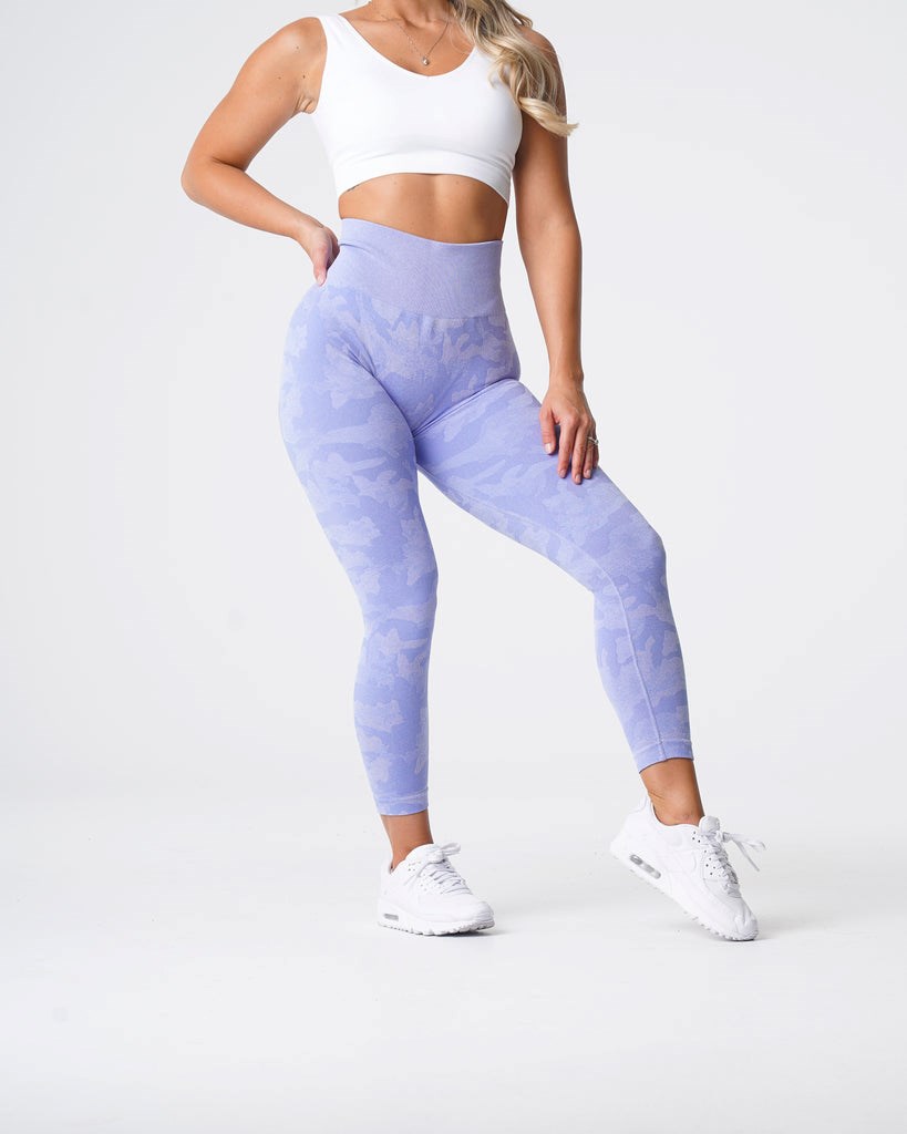 NVGTN Camo Seamless Leggings Periwinkle | 62740EVKM