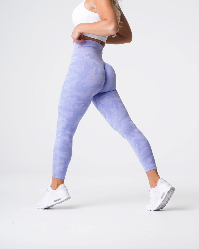 NVGTN Camo Seamless Leggings Periwinkle | 62740EVKM