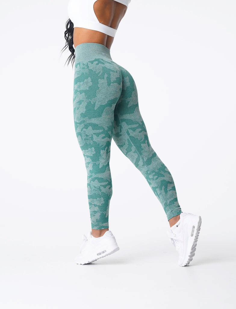 NVGTN Camo Seamless Leggings Verdes | 70813OGHA