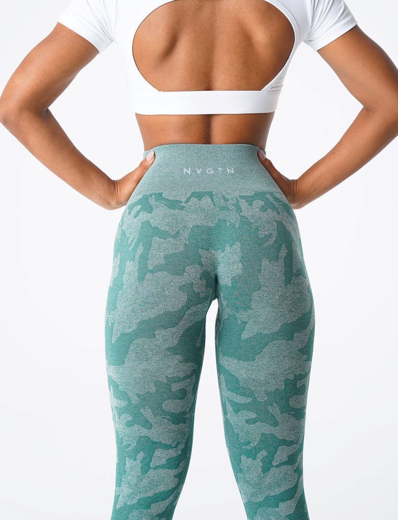 NVGTN Camo Seamless Leggings Verdes | 70813OGHA