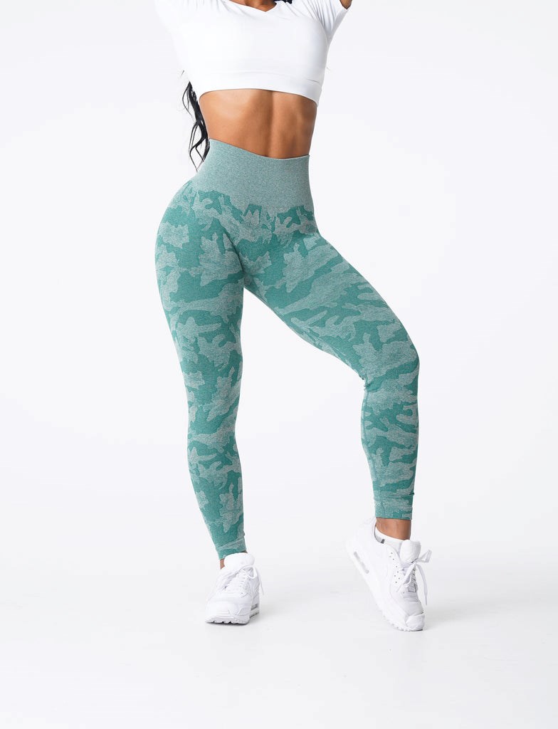 NVGTN Camo Seamless Leggings Verdes | 70813OGHA