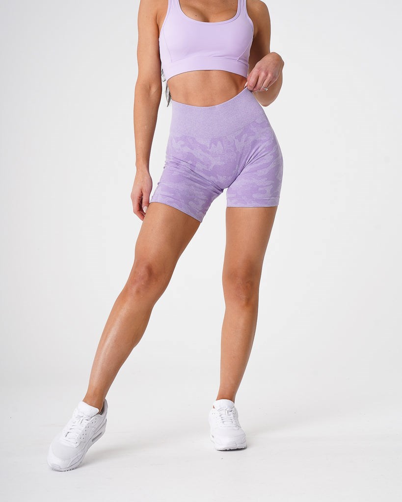 NVGTN Camo Seamless Shorts Lilac | 23587NHJI