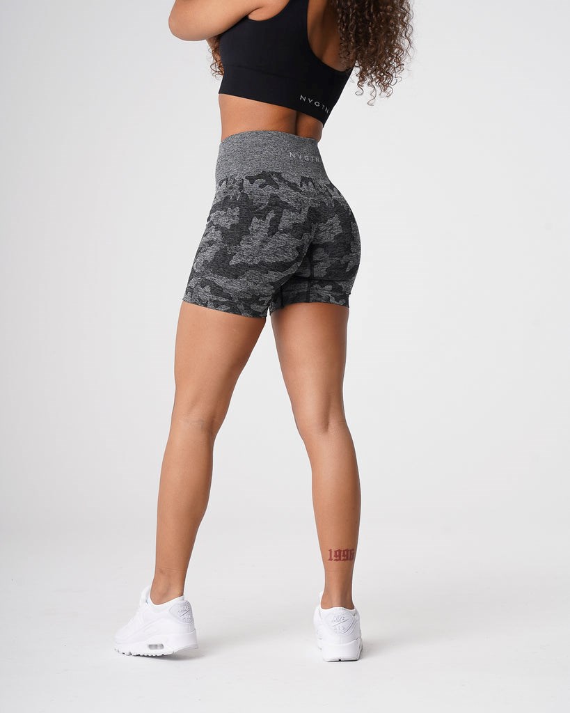 NVGTN Camo Seamless Shorts Negros | 93076MQTY