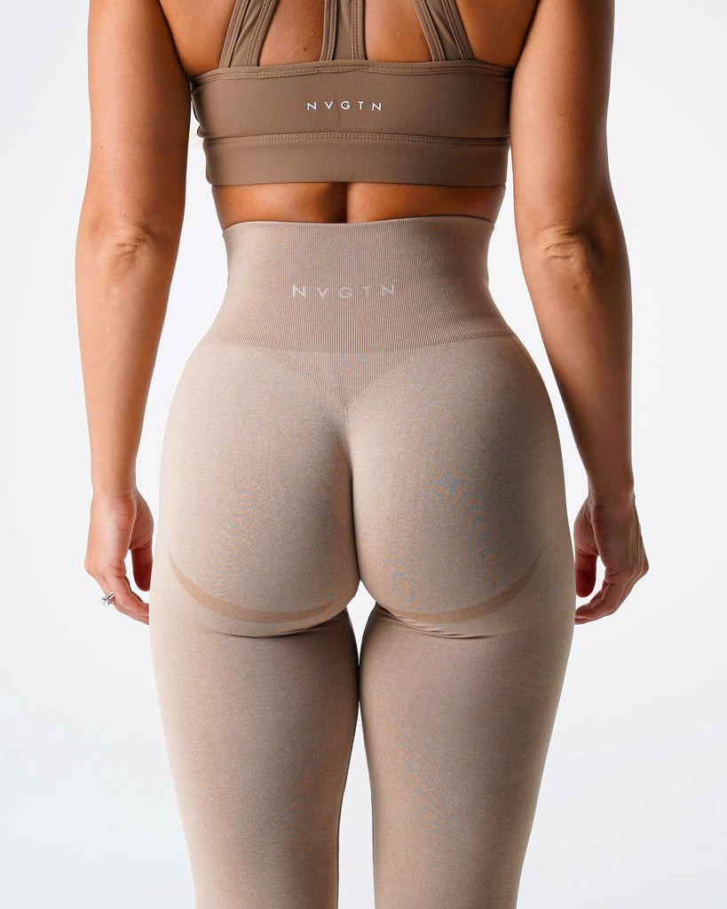 NVGTN Contour Seamless Leggings Beige | 49731QYBT