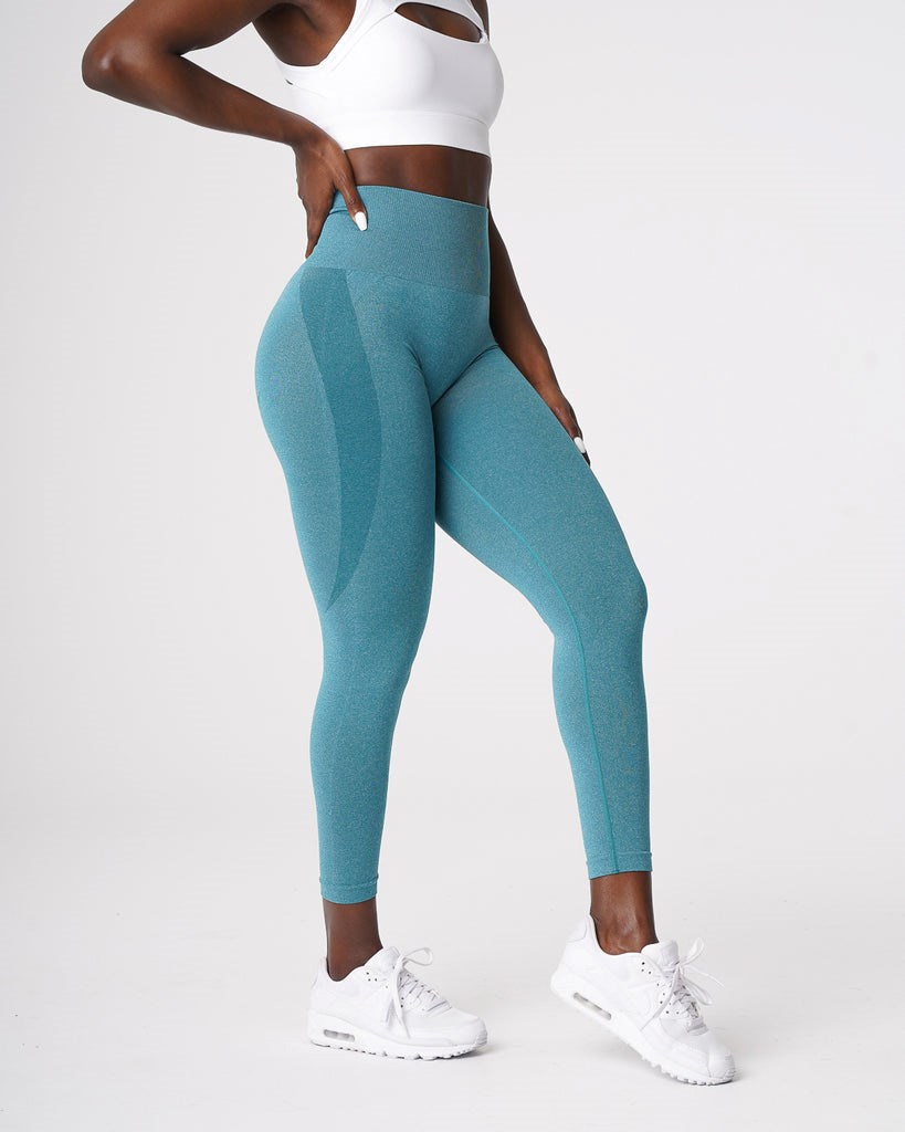 NVGTN Contour Seamless Leggings Teal | 64582HQXO