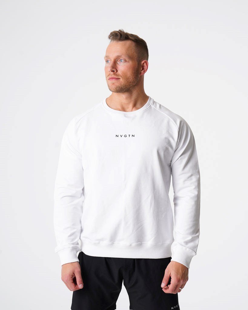 NVGTN Crew Neck Sweatshirt Blancos | 12450NQTP