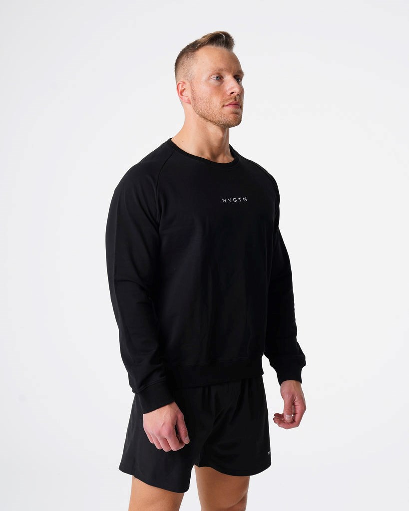 NVGTN Crew Neck Sweatshirt Negros | 90853NZMQ