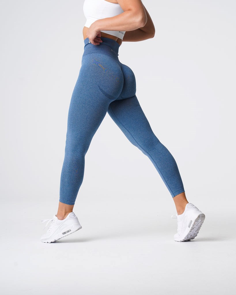 NVGTN Curve Seamless Leggings Azules | 97085KVDS