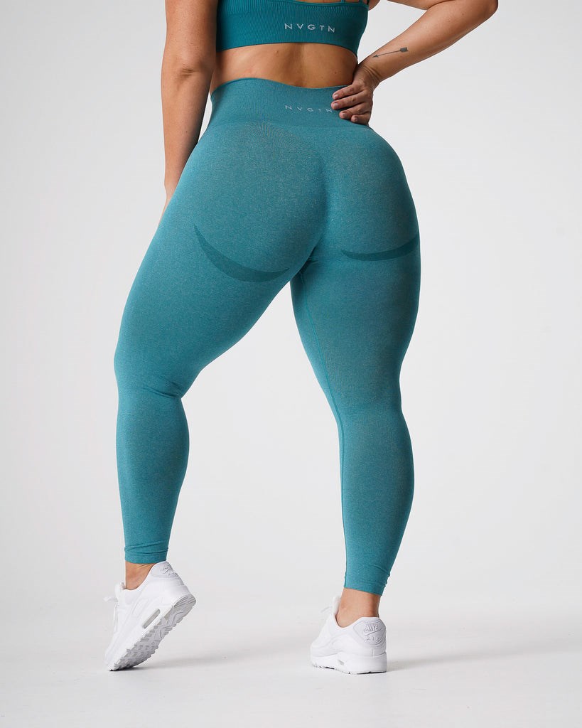 NVGTN Curve Seamless Leggings Teal | 60594XOKH