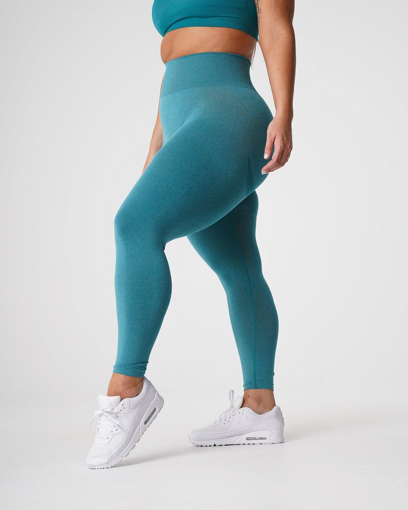 NVGTN Curve Seamless Leggings Teal | 60594XOKH