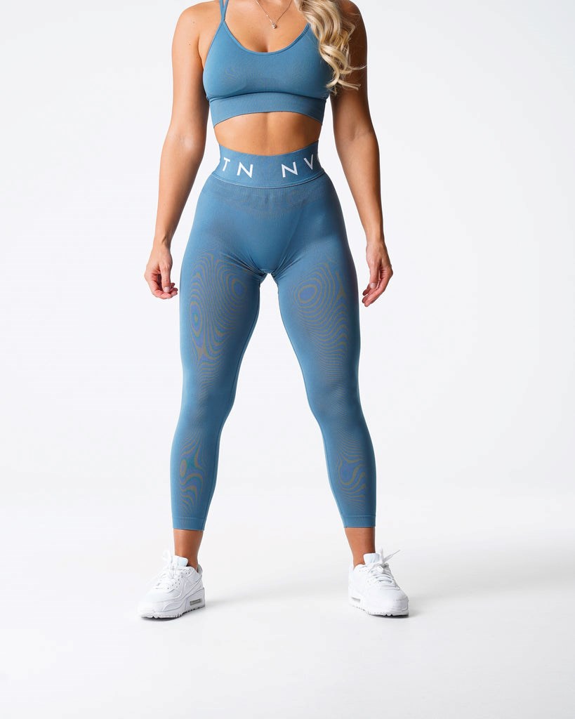 NVGTN Deporte Seamless Leggings Azules | 70413ULCK