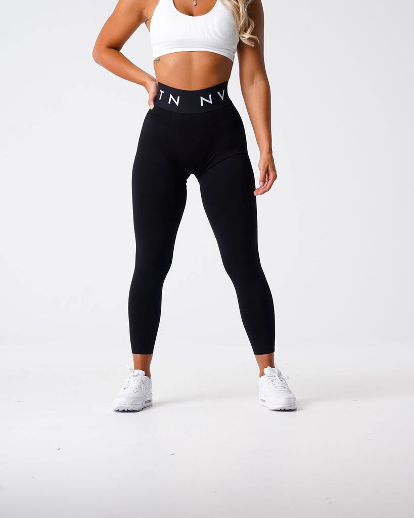 NVGTN Deporte Seamless Leggings Negros | 62145ZATE