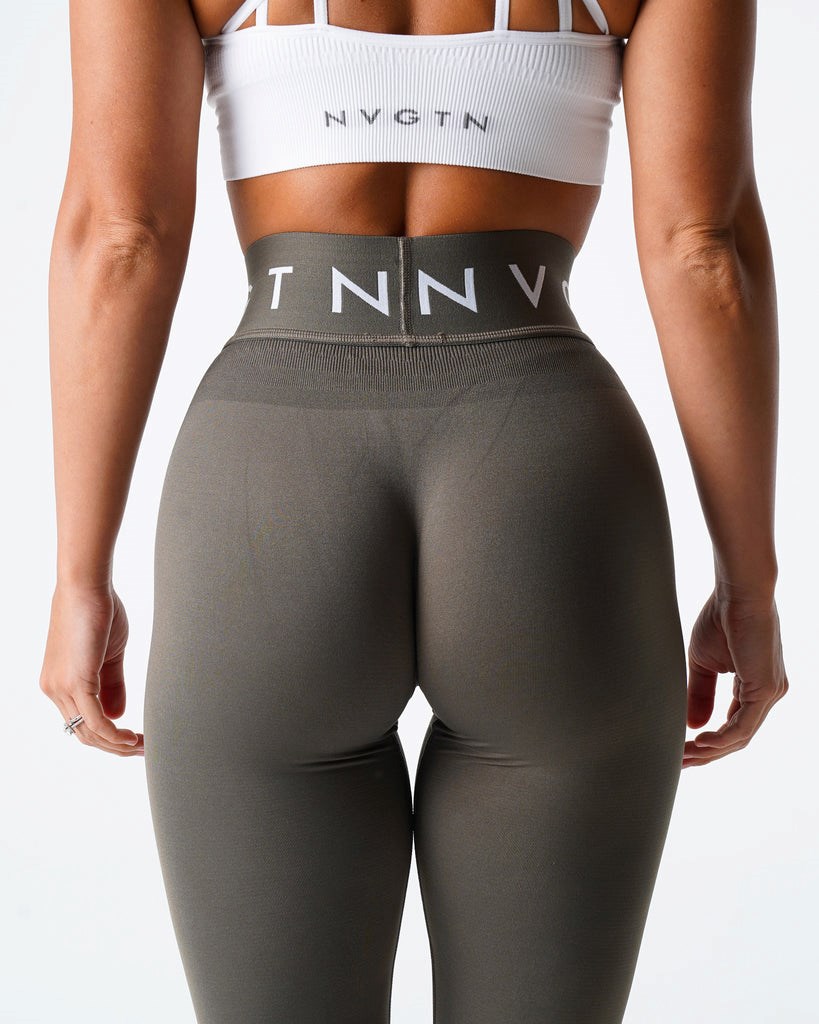 NVGTN Deporte Seamless Leggings Verde Oliva | 45309QZAJ