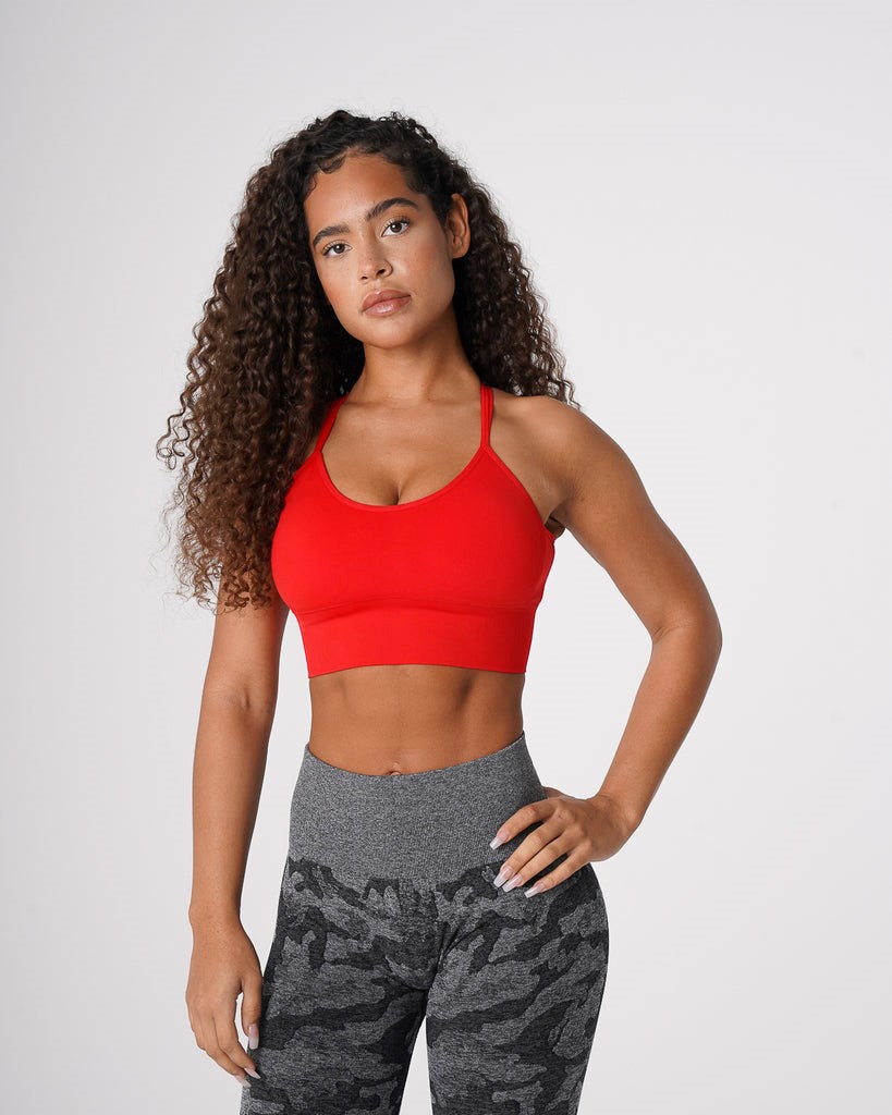 NVGTN Flourish Seamless Bra Scarlet | 95180XKDO