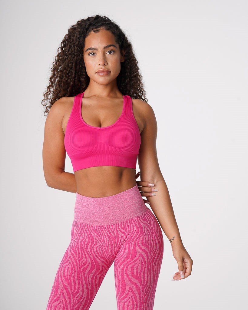 NVGTN Galaxy Acanalado Seamless Bra Fucsia | 08312FLSB