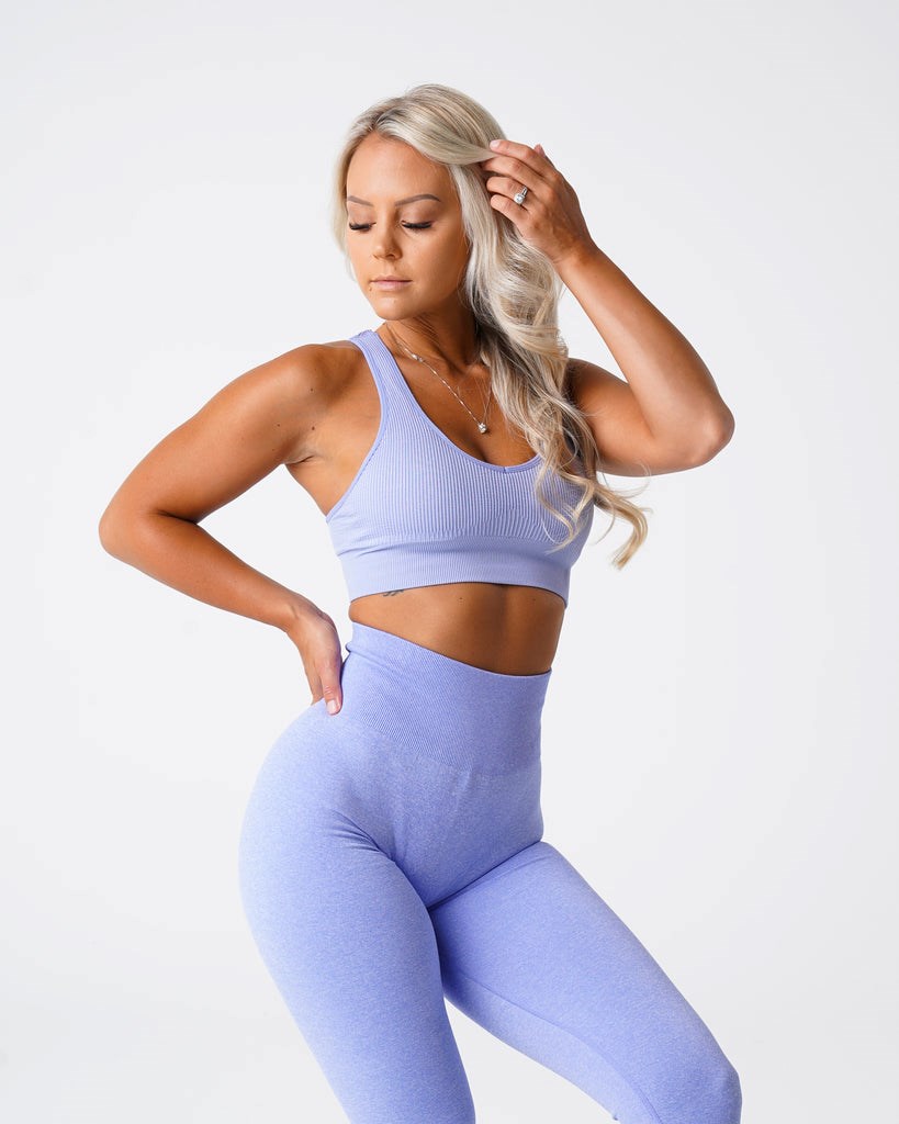 NVGTN Galaxy Acanalado Seamless Bra Periwinkle | 25897DFBP