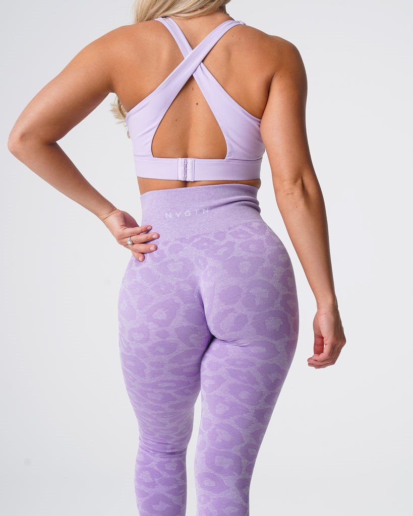 NVGTN Leopard Seamless Leggings Lilac | 09216SUGC