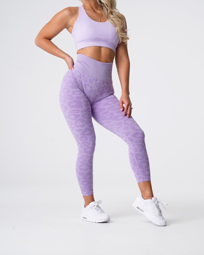 NVGTN Leopard Seamless Leggings Lilac | 09216SUGC