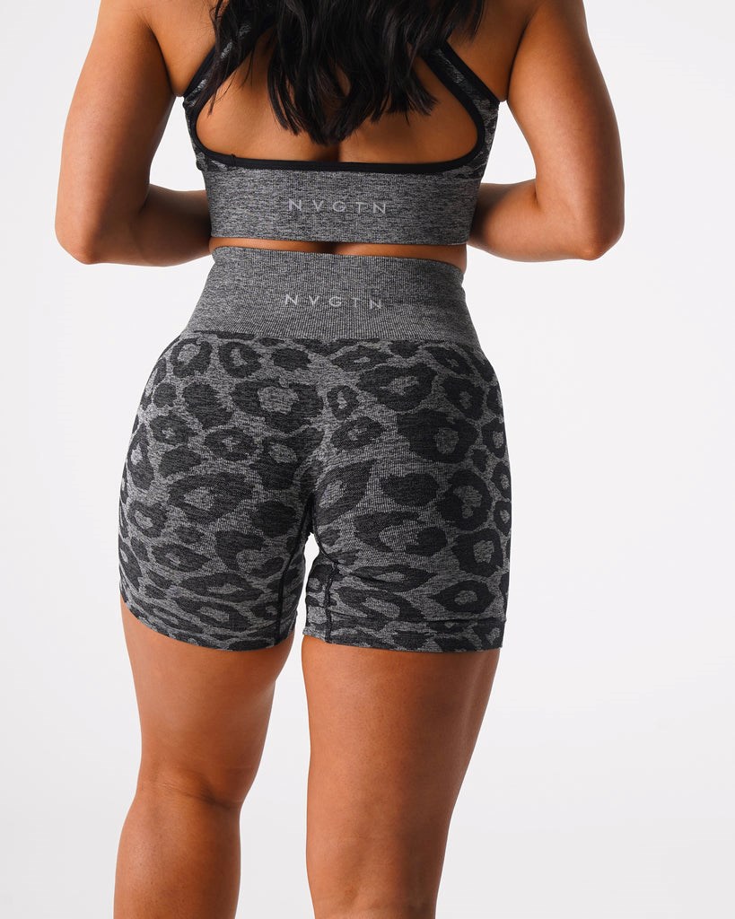 NVGTN Leopard Seamless Shorts Negros | 19754NABW