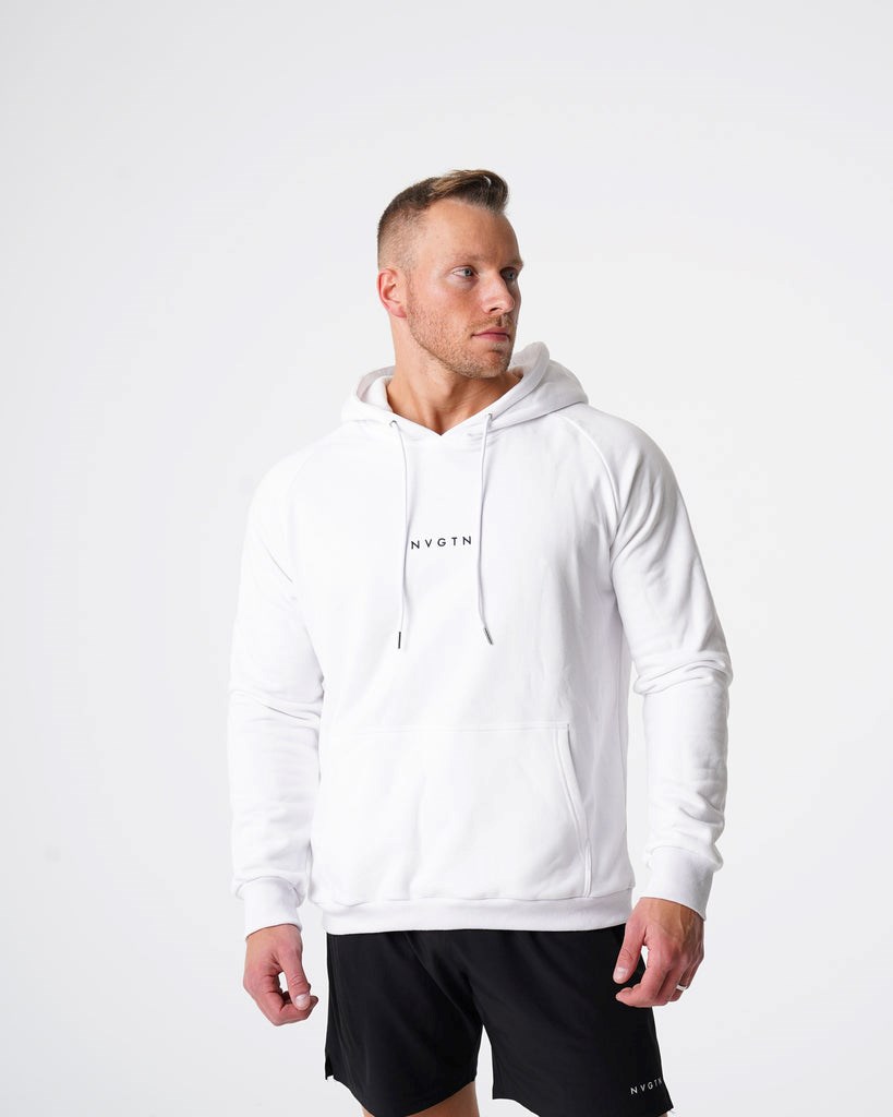 NVGTN Lounge Hoodie Blancos | 49186ZUXO