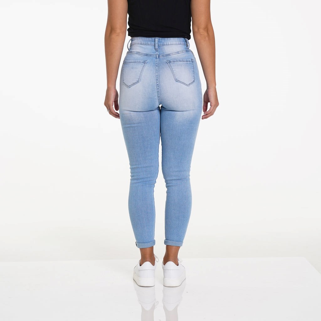 NVGTN Navishape Ripped Jeans Azules Claro | 21946AETI