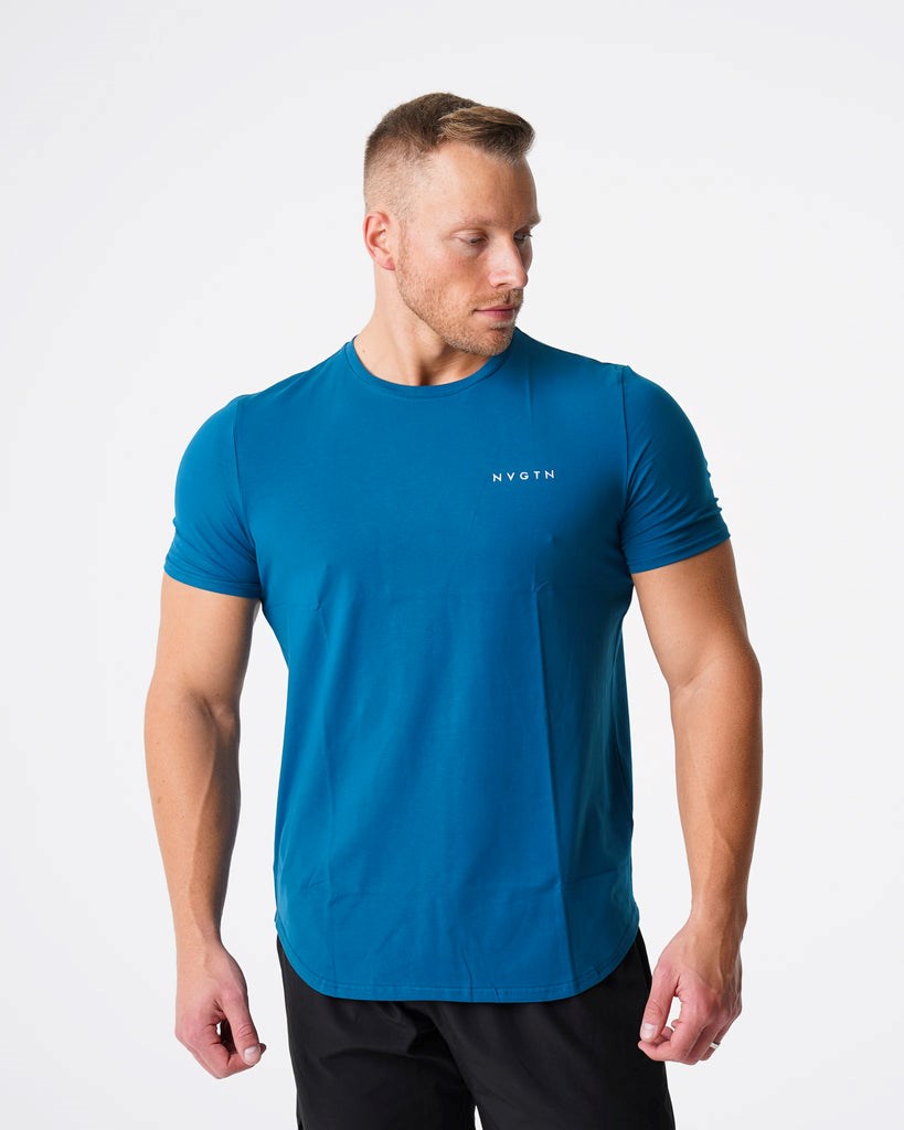 NVGTN Pulse Fitted Tee Azules | 62438XHZS