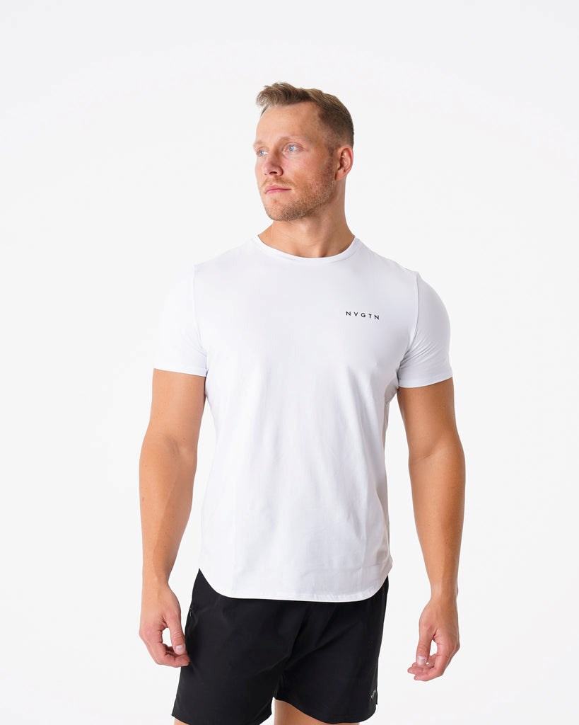 NVGTN Pulse Fitted Tee Blancos | 28704HCMO