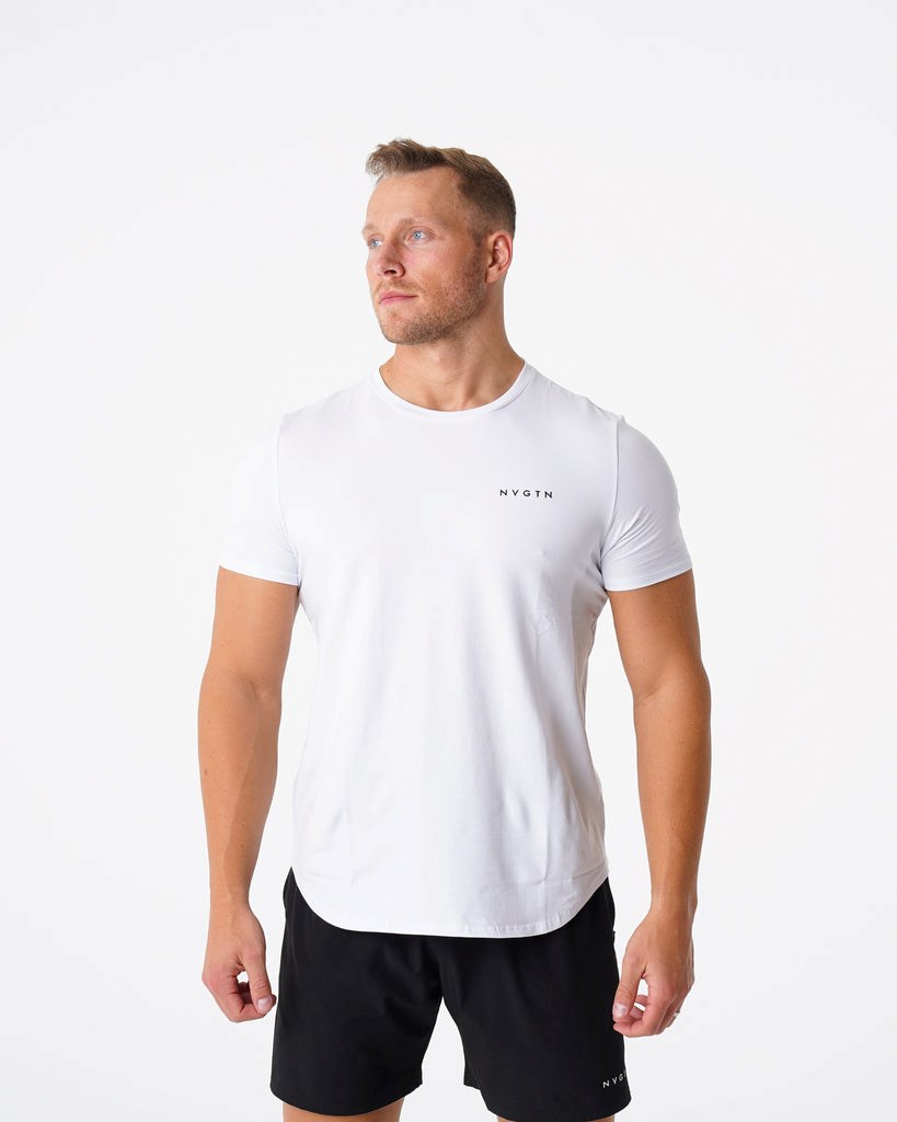 NVGTN Pulse Fitted Tee Blancos | 28704HCMO