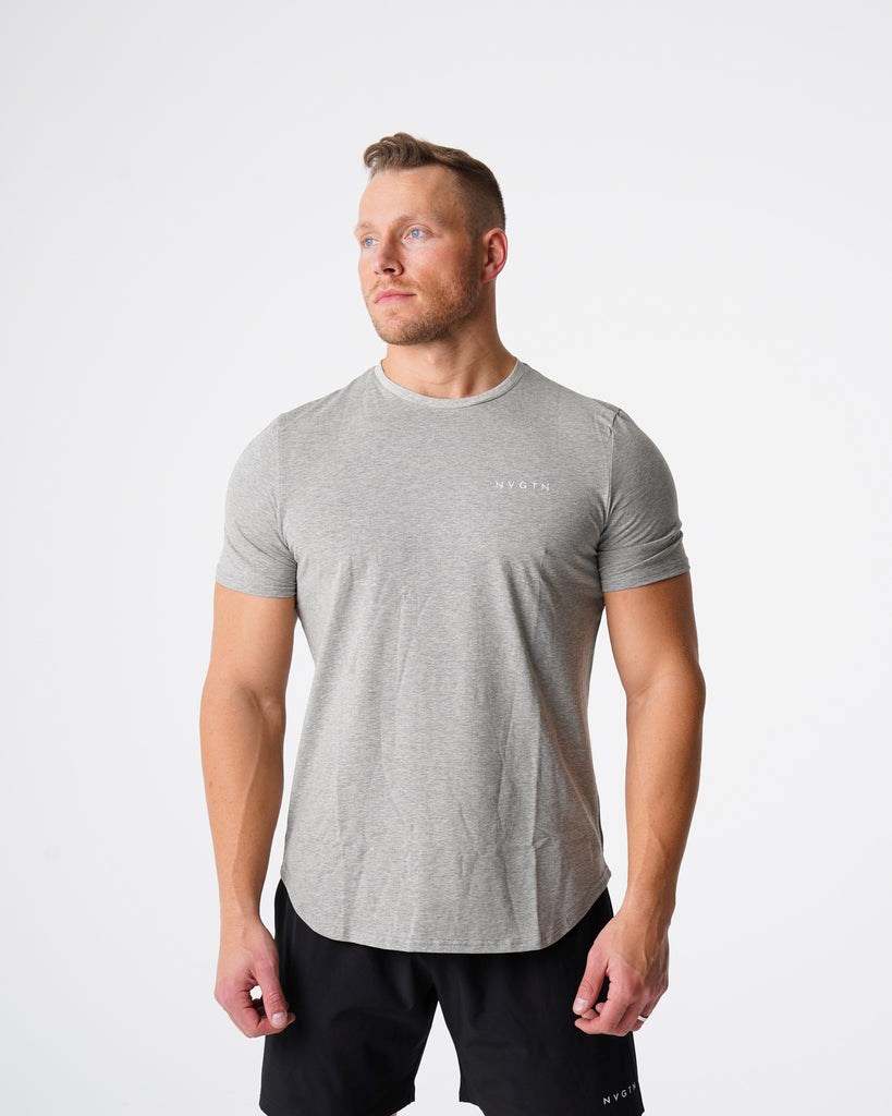 NVGTN Pulse Fitted Tee Grises | 13798SFZK