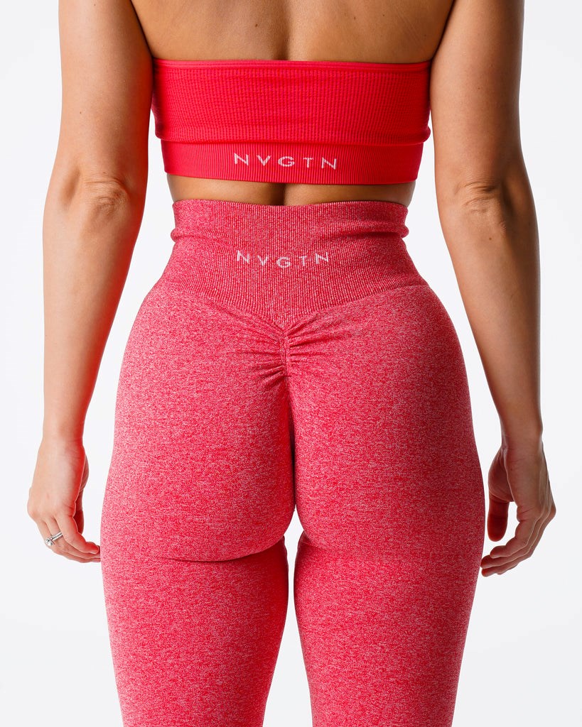 NVGTN Scrunch Seamless Leggings Candy Apple | 39584EITJ