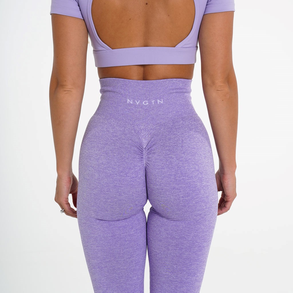 NVGTN Scrunch Seamless Leggings Lilac | 07129TQPF