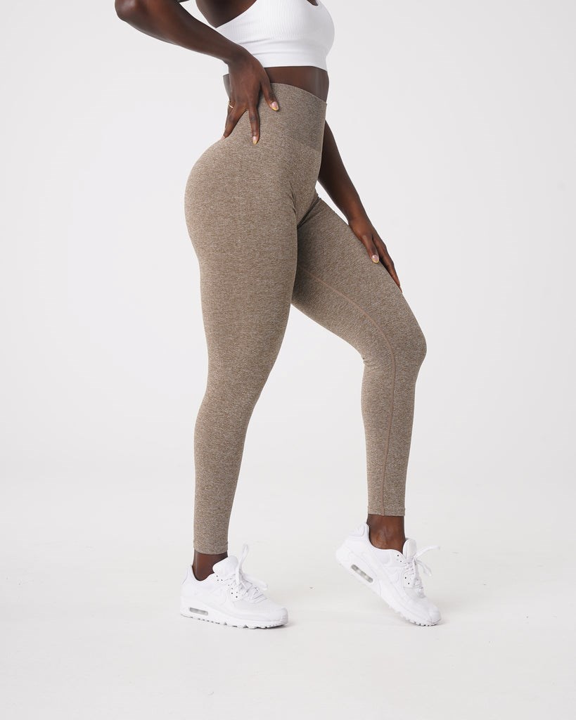 NVGTN Scrunch Seamless Leggings Mocha | 53240EDIQ