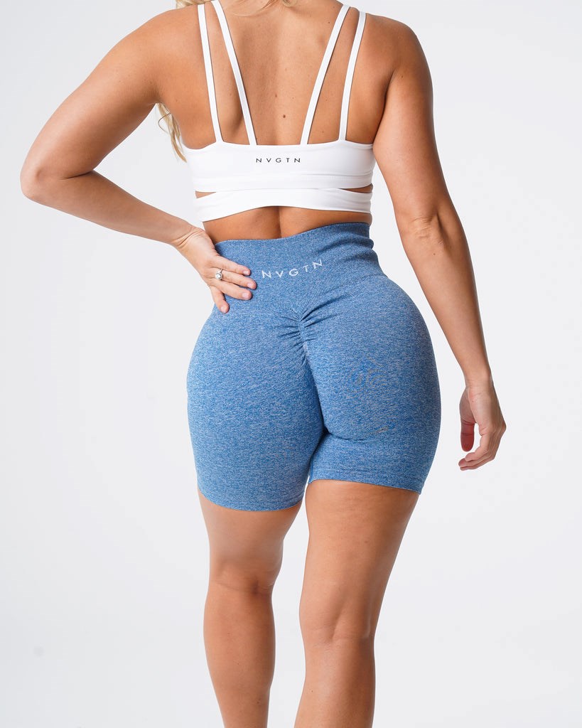 NVGTN Scrunch Seamless Shorts Azules | 36501BQUS