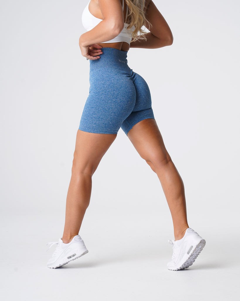 NVGTN Scrunch Seamless Shorts Azules | 36501BQUS