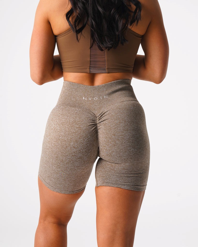 NVGTN Scrunch Seamless Shorts Mocha | 94718OJBC