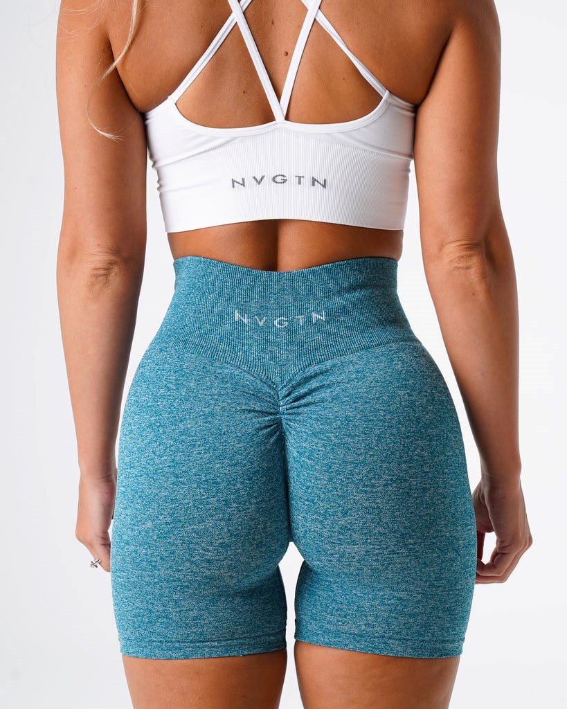 NVGTN Scrunch Seamless Shorts Teal | 76512MDZI