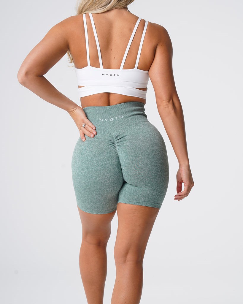 NVGTN Scrunch Seamless Shorts Verdes | 24087KLDC