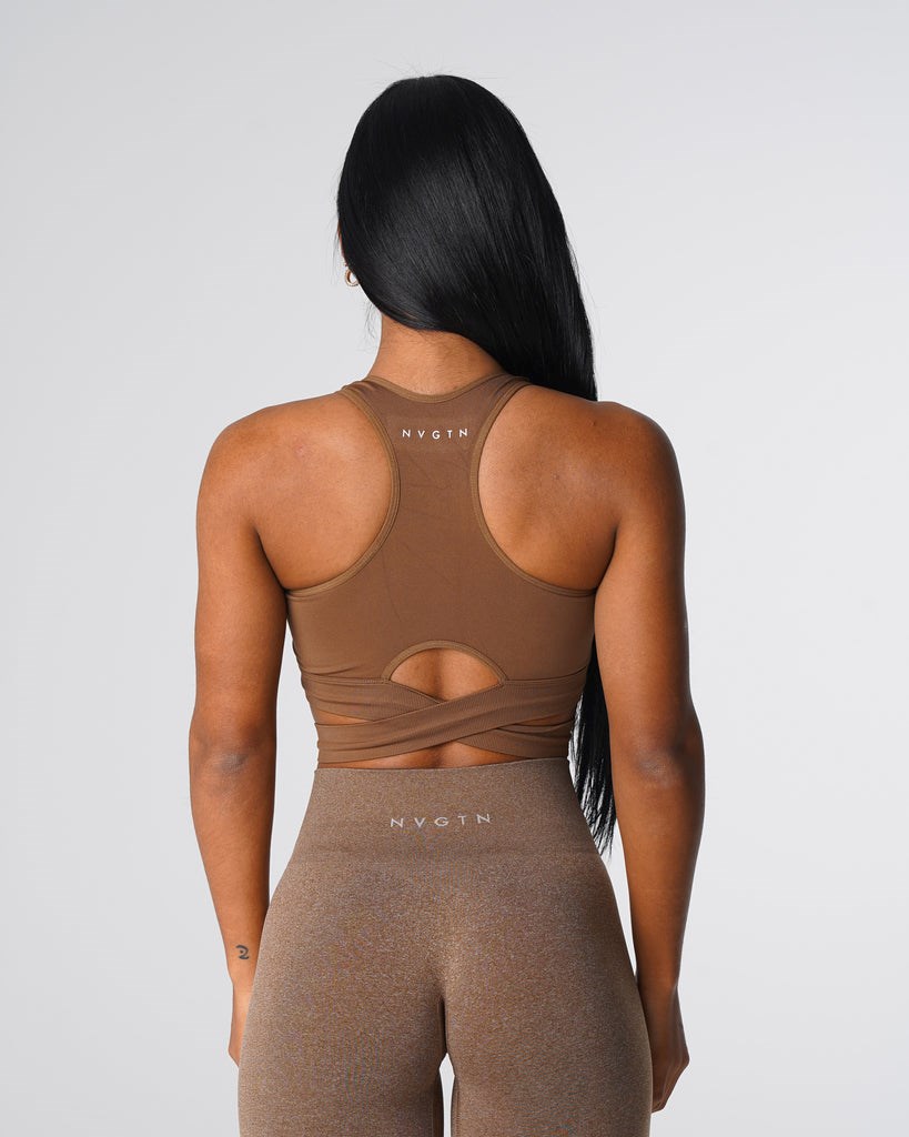 NVGTN Sculpt Seamless Bra Top Mocha | 59871FULT