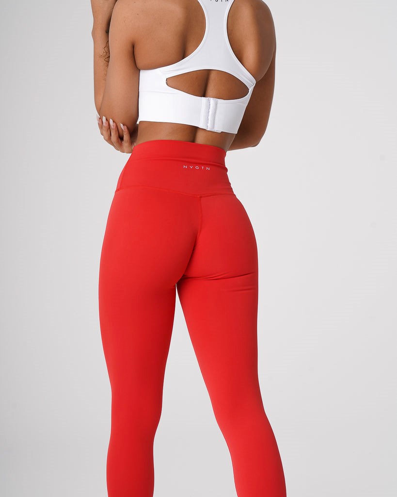 NVGTN Signature 2.0 Leggings Scarlet | 07342BYJA