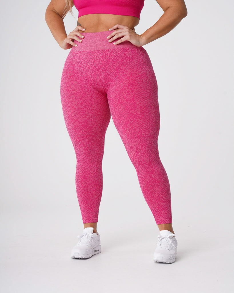 NVGTN Snakeskin Seamless Leggings Fucsia | 69702KBDN