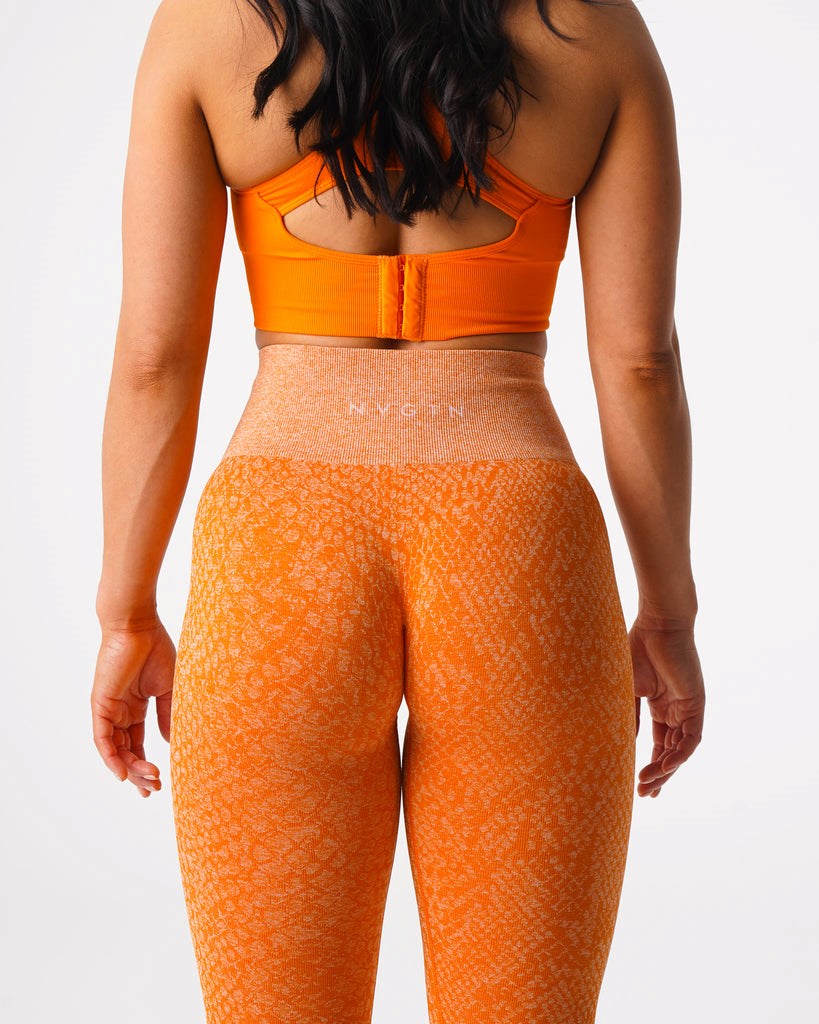 NVGTN Snakeskin Seamless Leggings Naranjas | 39845ENRC